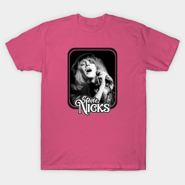 Stevie Nicks Black White in Frame T-Shirt by Diamond Creative